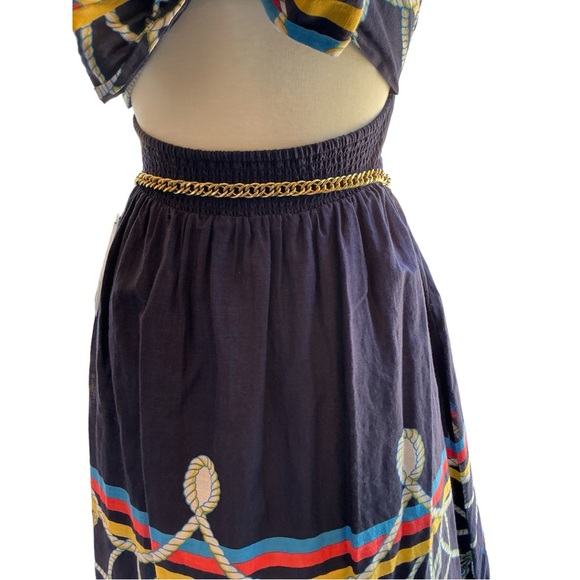 St. John Collection VINTAGE Triple Chain Medallion gold SJ initial logo 37” rare - Picture 5 of 10